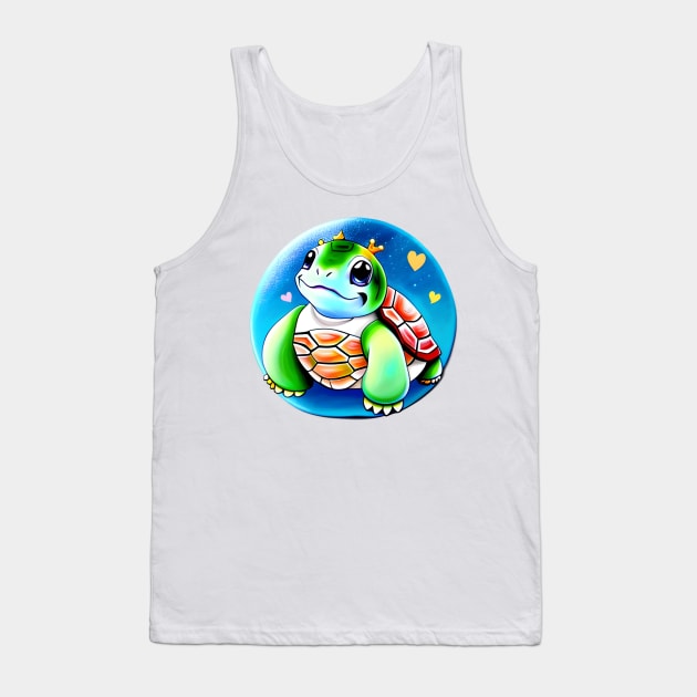 Turtellini, the Majestic Shell King Tank Top by KawaiiNimbus